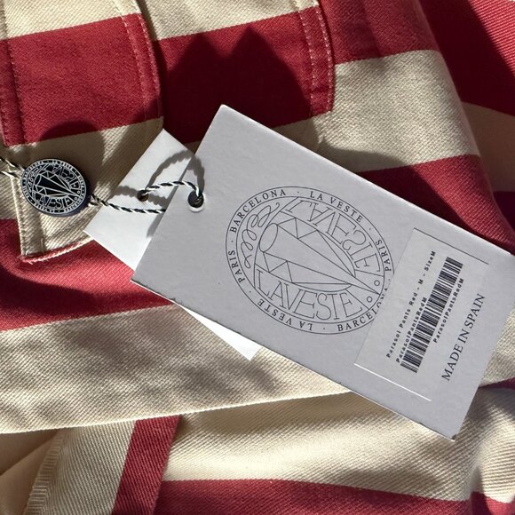 La Veste Parasol Cotton Pants - Red/White - Picture 6 of 7